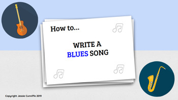 Preview of How To Write A Blues Song SLIDES & WORKSHEET BUNDLE