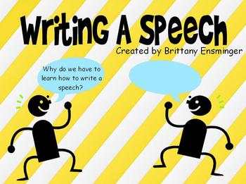 Preview of How To Write A Speech