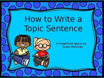 how to write on a topic