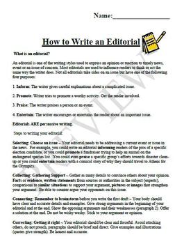 editorial topics for middle school