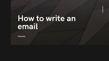 Preview of How To Write An Email