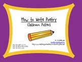 How To Write Poetry Posters and Task Cards Bundle