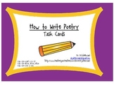 How To Write Poetry Task Cards