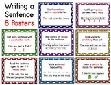 How To Write a Basic Sentence - 8 Colorful Dots Bulletin B