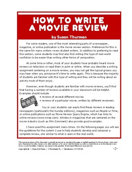 movie review writing ai