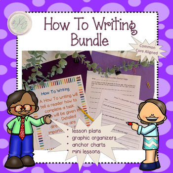 Preview of How To Writing - 2nd Grade - Lessons, graphic organizers, rubric, W2.2