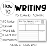 Informational Writing Templates - Everyday Activities