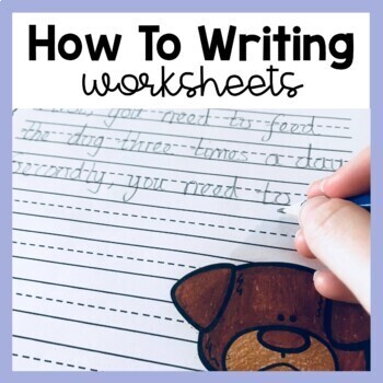 Preview of How To Writing Prompts | Procedure Writing Worksheets Kinder 1st Grade