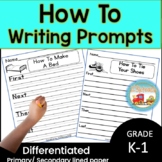 How To Writing Prompts ~Procedural Writing- Printable or D