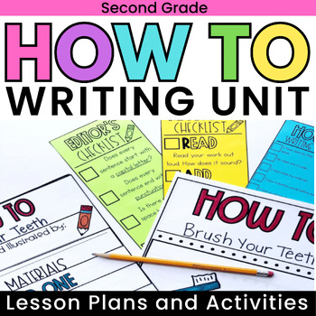 Preview of How To Writing Second Grade Unit Lesson Plans Graphic Organizers Procedural