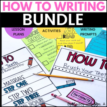 Preview of How To Writing Unit- Lesson Plans, Graphic Organizers and Prompts Bundle