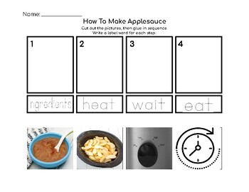 Preview of How To Labeling for Making Applesauce