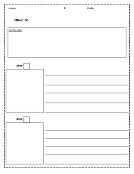 "How To" writing template by Melissa DiBattista Wolff | TpT