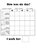 How Was My Day? Behavior Chart (early childhood - 5th grade)
