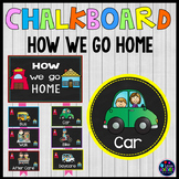 How We Get Home Chart | Chalkboard Classroom Decor