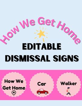 Preview of How We Get Home Sign | Back To School
