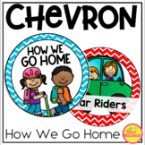 How We Go Home Clip Chart in a Rainbow Chevron Classroom D