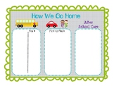 How We Go Home Chart- NO Clips Needed!