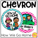 How We Go Home Clip Chart in Chevron Classroom Decor for B