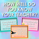 How Well Do You Know Your Teacher
