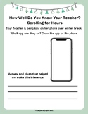 How Well Do You Know Your Teacher? Winter Break Writing Edition