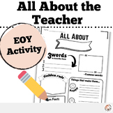 How Well Do You Know the Teacher | EOY Writing Activity