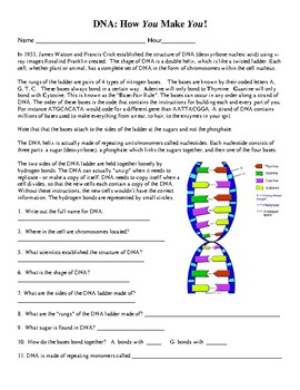 Preview of How You Make You! DNA & Protein Synthesis FULL UNIT Self Guided w/REVIEW