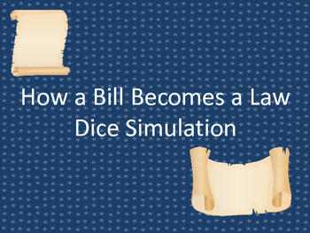 Preview of How a Bill Becomes a Law Dice Simulation