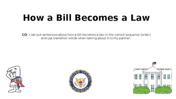 Preview of How a Bill Becomes a Law- English Temporal Sentence Stems