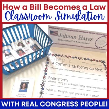 Preview of How a Bill Becomes a Law - Government Simulation - Congress (House/Senate) Vote