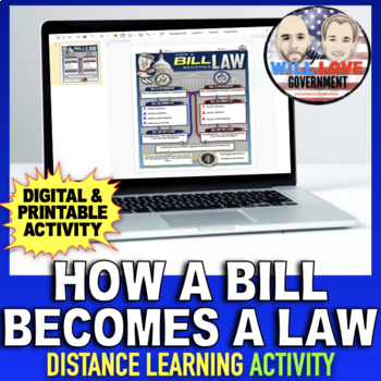 Preview of How a Bill Becomes a Law | The Legislative Branch |  Digital Learning Activity