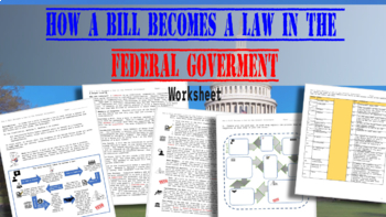 Preview of How a Bill Becomes a Law Worksheet
