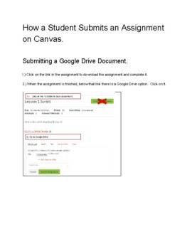 how to submit an assignment on canvas for a student