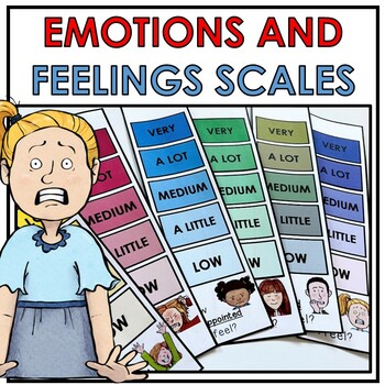 Preview of Emotion and feelings communication scales and anger thermometer SEL behavior