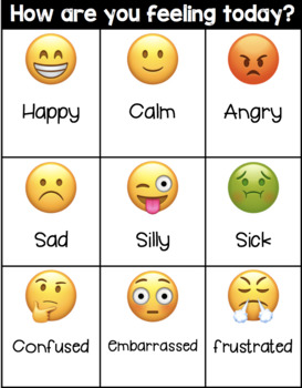 How are you feeling today? by Spedtopia | Teachers Pay Teachers