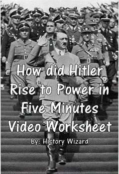Preview of How did Hitler Rise to Power in Five Minutes Video Worksheet