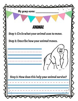 How do animals move? by Superheroes in First Grade | TPT