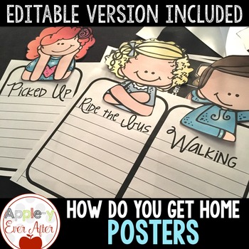 Preview of How do we get home? Classroom Poster Set