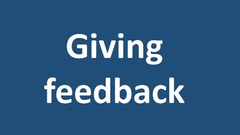 Preview of Give feedback