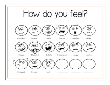 How do you feel? Faces by Whole Home Counseling Store | TpT