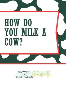Preview of How do you milk a cow? Learn to milk activity!