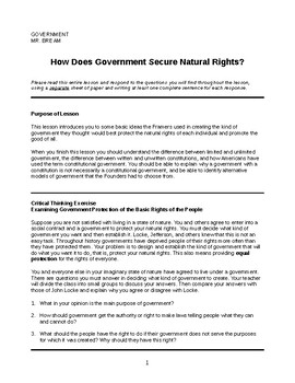what are some natural rights