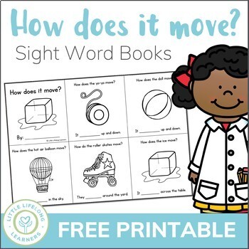 Preview of How does it move? A sight word mini book - FREE