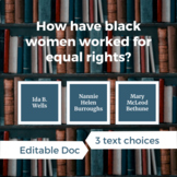 How have black women worked for equal rights?