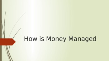 Preview of How is money managed #5 in accounting series