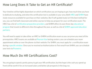 Preview of How long does it take to get an HR certificate?