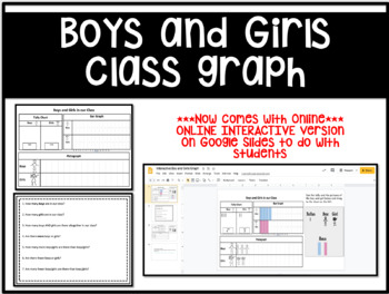 Preview of Boys and Girls Class Graph (PDF AND ONLINE INTERACTIVE version)