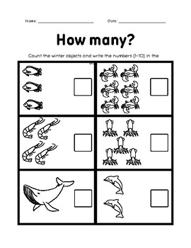 How many? Numbers 1 to 10 Count and Write Worksheets, Printables ...