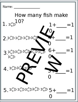 How many fish make 10? by Teaching Little Minds with Storm | TPT