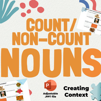 Preview of Count & Non-Count Nouns - PowerPoint & Digital Resources